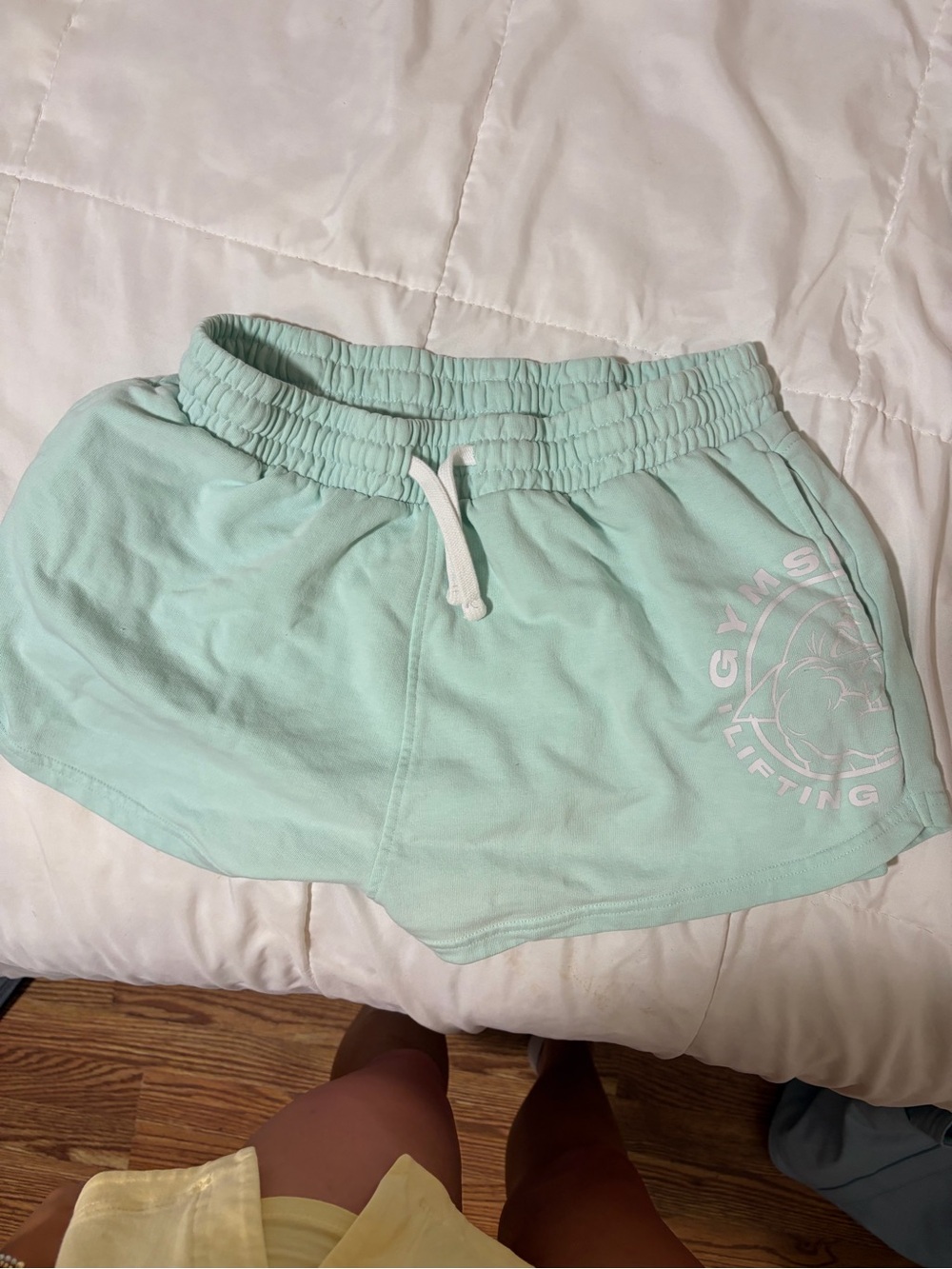 Gymshark Mint Drawcord High-Rise Athletic Shorts